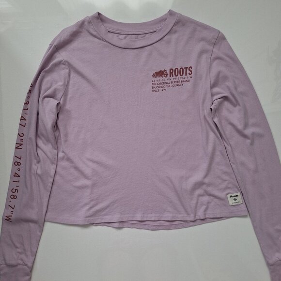 Roots Lilac Long Sleeve Tee 100% Cotton - Picture 1 of 6